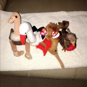 Ty Beanie Babies Lot Stretch, Stilts, Beak, Early